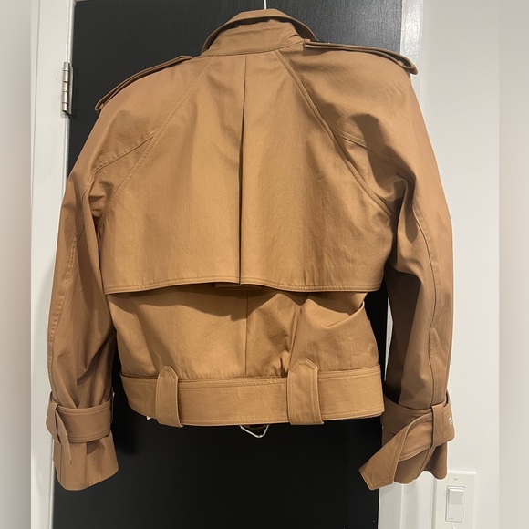 Khaite Hammond Cropped Trench Jacket Khaki M NWT $2,900 - Picture 5 of 9